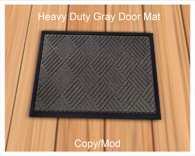 Second Life Marketplace *CC* Heavy Duty Gray Door Mat